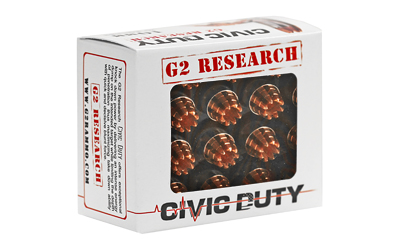 G2 Research Civic Duty, 10MM, 122 Grain, Lead Free, 20 Round Box, California Certified Nonlead Ammunition — photo 2
