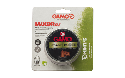 Gamo USA Luxor Cu Sharp Pyramid, Pellets, .22 Pellet, Sharp Nose, Tin, 100 Count