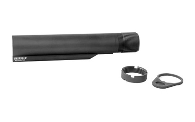 Geissele Automatics Buffer Tube, Fits AR-15, Anodized Finish, Black, 6-Position