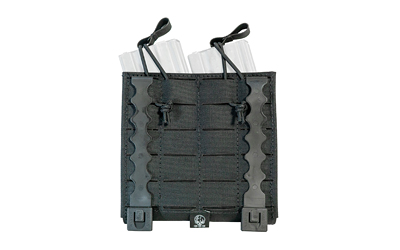 Grey Ghost Gear Double Mag Pouch, Fits AR15 Magazines, Laminate Construction, Black, Includes 2 MALICE Clips — photo 2