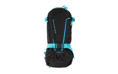 Grey Ghost Gear Apparition SBR Bag, Backpack, Can Fit a 10.5" or Shorter SBR, Solid Black with Cyan Zips