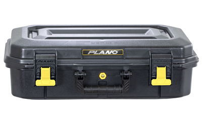 Plano All Weather 2, 2 Pistol Case, Thick-Wall Reinforced Polypropylene Construction, Pluck to Fit Foam, Black and Yellow, 6.8 lbs — photo 2