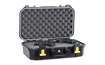 Plano All Weather 2, 2 Pistol Case, Thick-Wall Reinforced Polypropylene Construction, Pluck to Fit Foam, Black and Yellow, 6.8 lbs — photo 3
