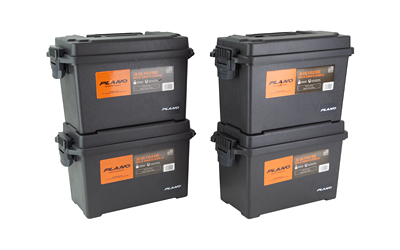 Plano Field/Ammo Box, Deep, Standard Molded Polymer (Plastic) Construction, 4 Pack, Black, 1.4 lbs