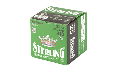 Sterling Big Game Series, 410 Bore, 2.5", 10 Grain, 1/4 oz, Rifled Slug, 25 Round Box — photo 3
