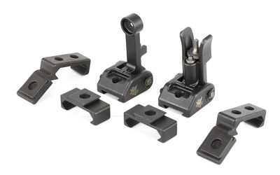 Griffin Armament M2 Sight Deploy Kit, Front/Rear Folding Sights, Fits Picatinny Rails, Matte Black Finish, Includes 12 O'Clock & 45 Degree Bases — photo 3
