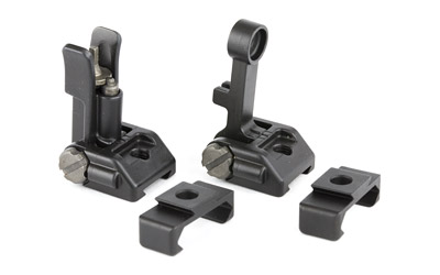 Griffin Armament M2 Sights, Front/Rear Folding Sights, Fits Picatinny Rails, Matte Finish, Includes 12 O'Clock Bases