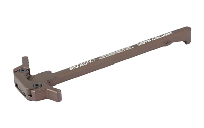 Griffin Armament SN-ACH 15, AR-15 Charging Handle, Ambidextrous, Forward-Facing Gas Vent, Anodized Finish, Terra Brown