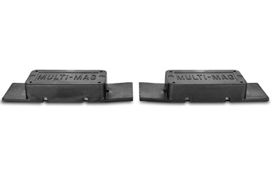 Gun Storage Solutions Multi-Mags, Double Soft Rubber Coated Magnet strip for semi-auto/magazine storage, 2 per Strip, 2 Strips per Package, Black