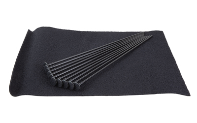 Gun Storage Solutions Rifle Rods, Fit .22 Caliber and Larger, 16" Length, Black, Includes 15"x19" Shelf Liner, 10 Pack
