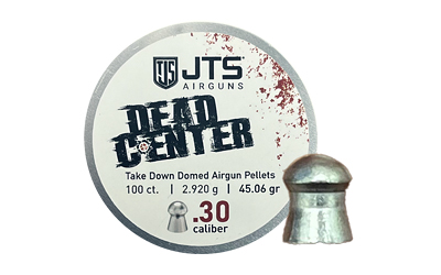JTS Group Dead Center, 30 Caliber Pellets, Domed Tip, 45.06 Grain, 100 Per Tin