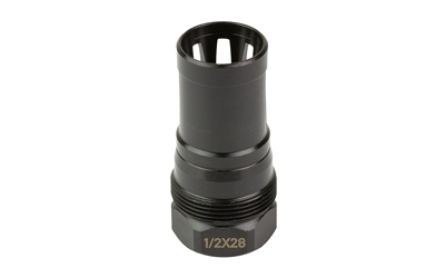 KAK Industry Plan B A2 Flash Hider, 1/2X28 Thread Pitch, 223-9MM (.375" Bore), Plan B Compatible, Nitride Finish, Black