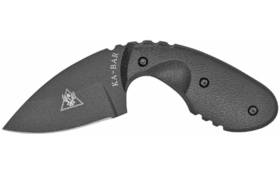 KA-BAR Knives TDI Investigator, Fixed Blade Knife, 2.71" Blade Length, 5" Overall Length, Drop Point, Plain Edge, AUS 8A, Matte Finish, Black