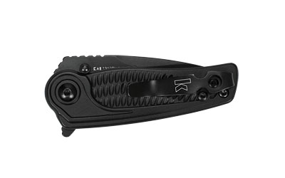 Kershaw SPOKE, Folding Knife/Assisted, 4CR14, black-oxide, Plain, Drop Point, SpeedSafe, Flipper, Liner Lock, Reversible Carry, 2", Steel — photo 3
