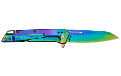 Kershaw Misdirect, Folding Knife, Assisted Opening, 3" Reverse Tanto Blade, 4Cr14 Blade Steel, 7" Overall Length, Frame Lock, Rainbow PVD Finish — photo 2