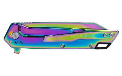 Kershaw Misdirect, Folding Knife, Assisted Opening, 3" Reverse Tanto Blade, 4Cr14 Blade Steel, 7" Overall Length, Frame Lock, Rainbow PVD Finish — photo 3