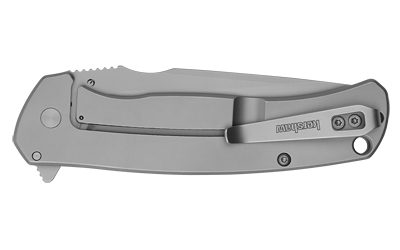 Kershaw SCOUR, Folding Knife, Flipper Assisted Opening, Plain Edge, 8Cr13Mov Steel, Matte Finish, Silver, Stainless Steel Handle, 3.3" Blade — photo 2