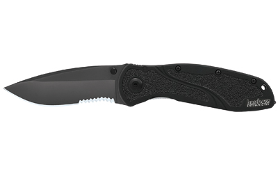 Kershaw Blur Glass Breaker, 3.4", Assisted Folding Knife, Modified Drop Point, Thumb Stud, Pocket Clip, Glass Breaker, 14C28N/OD