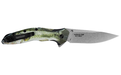 Kershaw Shoreline, Assisted Folding Knife, 3" Drop Point Blade, 8Cr13MoV Blade Steel, 7.15" Overall Length, Silver Stonewash Finish Blade — photo 2