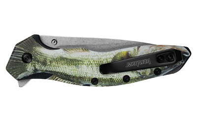Kershaw Shoreline, Assisted Folding Knife, 3" Drop Point Blade, 8Cr13MoV Blade Steel, 7.15" Overall Length, Silver Stonewash Finish Blade — photo 3