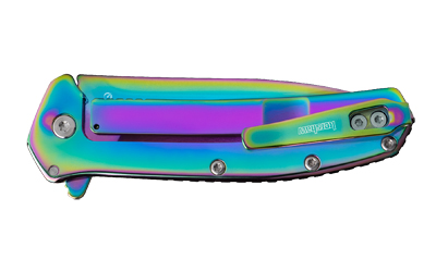 Kershaw Outcome, Folding Knife, Assisted Opening, 2.8" Drop Point, 8Cr13MoV Blade Steel, 6.7" Overall Length, Frame Lock, Rainbow PVD Finish — photo 3