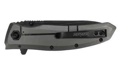 Kershaw GRID, Folding Knife, 4Cr14, black-oxide, Plain, Drop Point, SpeedSafe, Flipper, Frame Lock, Reversible Carry, 3.7", Steel — photo 2