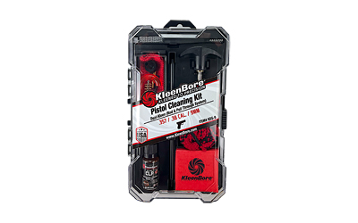Kleen-Bore Dual-Kleen, Includes Pull Through Rope Cleaner, Phosphor Bronze Bore Brush, Precision Barbed Point Jag, Black Steel Patch Holder