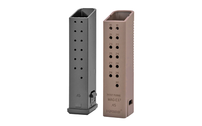 KRISS USA, Inc Magazine Extension, 45 ACP, +17 Rounds. Flat Dark Earth, Fits Kriss VECTOR, 3 Pack, Fits Glock 21 Magazines