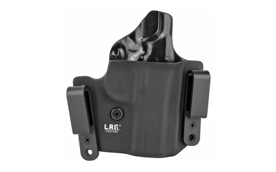 L.A.G. Tactical, Inc. Defender Series, OWB/IWB Holster, Fits 1911 3", Kydex, Right Hand, Black Finish