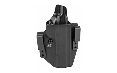 L.A.G. Tactical, Inc. Defender Series, OWB/IWB Holster, Fits 1911 5" N/R, Kydex, Right Hand, Black Finish