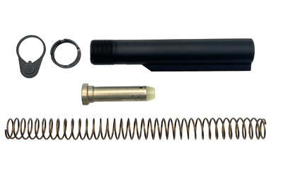 LBE Unlimited Buffer Tube Kit, Fits AR-15, Includes 6 Position Mil-Spec Diameter Buffer Tube, Carbine Length Recoil Spring, End Plate