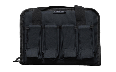 Legend Outdoor Gear Pegasus Tactical Pistol Case, Polyester Construction, 12.5"x1.5"x8", Black