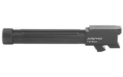Lone Wolf Distributors AlphaWolf Barrel, 9MM, Salt Bath Nitride Coated, Threaded/Fluted, 416R Stainless Steel, 1/2X28, Fits GLOCK 19 — photo 3