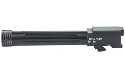 Lone Wolf Distributors AlphaWolf Barrel, 45 ACP, Salt Bath Nitride Coated, Threaded/Fluted, 416R Stainless Steel, .578x28 TPI, Fits Glock 21 — photo 3