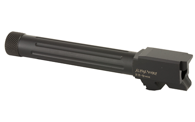 Lone Wolf Distributors AlphaWolf Barrel, 9MM, Salt Bath Nitride Coated, Threaded/Fluted, 416R Stainless Steel, Conversion to 9mm Stock Length — photo 2