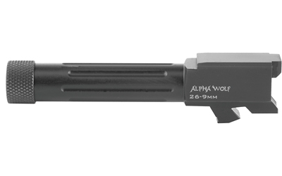 Lone Wolf Distributors AlphaWolf Barrel, 9MM, Salt Bath Nitride Coated, Threaded/Fluted, 416R Stainless Steel, 1/2X28, Fits GLOCK 26 — photo 3