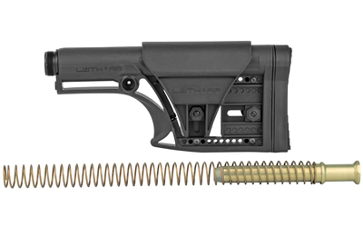 Luth-AR MBA-1 Stock With Buffer Assembly, A2 Extension Tube, Standard Buffer, AR-15 Buffer Spring, Adjustable Cheek Piece and Length of Pull, Black