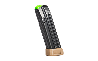 Mec-Gar USA Magazine with Extension, 9MM, 20 Rounds, Fits GLOCK 17, Anti-Friction Coating, Black, Flat Dark Earth Extension FDE — photo 2