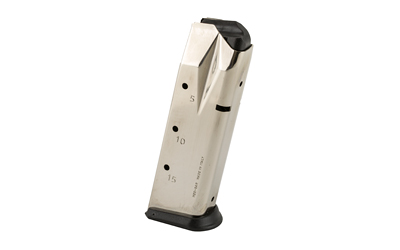Mec-Gar USA Pistol Magazine, 9MM, 15 Rounds, Fits Sig P228 Pistols, Steel, Silver, Nickel Finish — photo 2