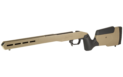 MDT Field Stock, Rifle Chassis, 6061 Aluminum Core, Overmolded Polymer Body, AICS Magazine Compatible, Flat Dark Earth, Fits Tikka T3 Short Action — photo 3