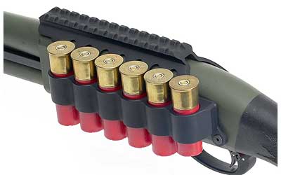 Mesa Tactical 6-Shell Side Saddle, 12 Gauge, SureShell Saddle with Rail, Fits Remington 870, Black — photo 2