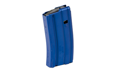 DURAMAG Magazine, 223 Remington/5.56 NATO/300 Blackout, 20 Rounds, Fits AR-15, Black AGF Follower, Aluminum, Blue