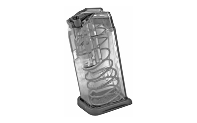 Elite Tactical Systems Group Elite Tactical Systems Group, Magazine, 9MM, 10 Rounds, Fits Glock 26, All Generations, Polymer, Clear