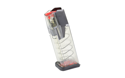 Elite Tactical Systems Group OMEGA Magazine, 9MM, 15 Rounds, Fits Sig P320 Compact, Hardened Steel Feedlips, Polymer Construction, Clear