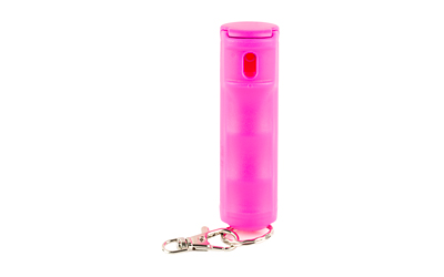 Mace Security International Compact Pepper Spray, 12 Gram, Aerosol, Includes Flip Top Safety and Keychain Attachment, Matte Finish, Pink