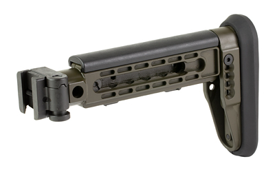 Midwest Industries Alpha Side Folding Stock, Fits AK47 and Other Firearms with 1913 Picatinny Stock Adapter, Matte Finish, Olive Drab Green — photo 3