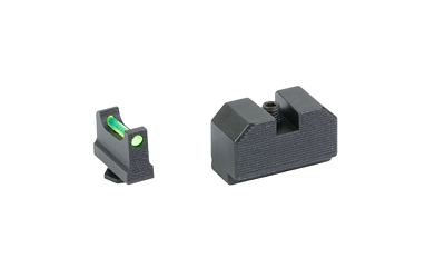 Night Fision Optics Ready Fiber Optic Sights, Green Fiber Optic Front Sight, Black Rear Sight, Fits Glock 17/19/45/47 MOS, RMR/507C/SR/ARCO Height — photo 2