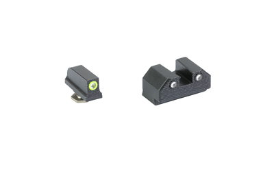 Night Fision Optics Ready Stealth Series Sights, Tritium with Yellow Fluorescent Ring Front Sight, Tritium Rear Sight, Fits Glock 43/42/43X MOS — photo 2
