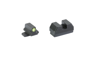 Night Fision Optics Ready Stealth Series Sights, Tritium with Yellow Fluorescent Ring Front Sight, Black Rear Sight — photo 2