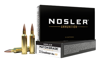 Nosler Reduced Drag Factor, 22 Creedmoor, 85 Grain, Boat Tail Hollow Point, 20 Round Box